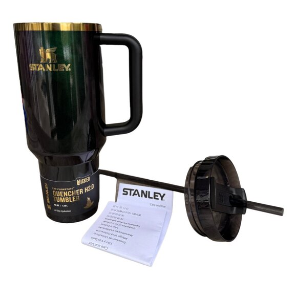 Stanley x Wicked Target Collab 40oz Quencher Elphaba For Good Black Green NWT - Picture 7 of 8